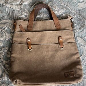 Elegant Brown Canvas Tote Bag